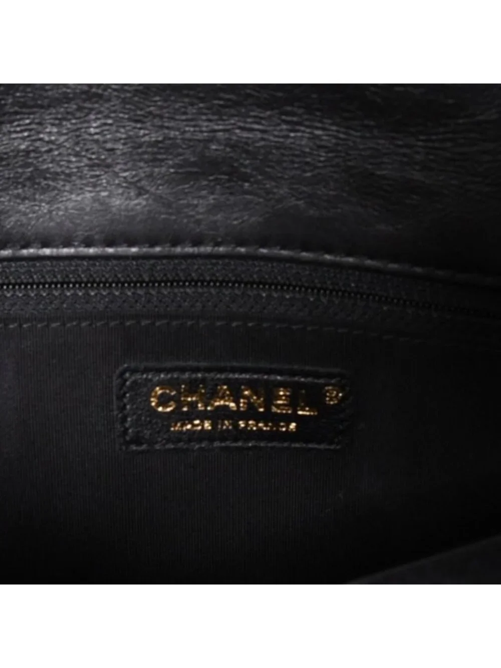Chanel Metiers D'art Collection Clutch CC Logo Aged Calfskin Black